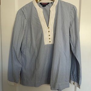 Vineyard Vines size 8 blue & white striped tunic